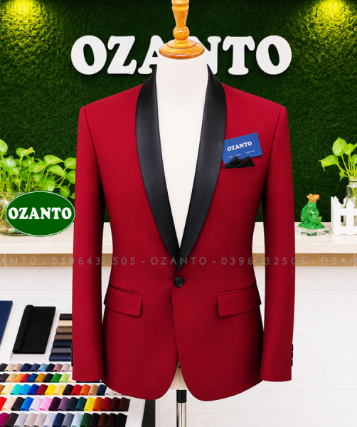 Vest đỏ đô cổ sam